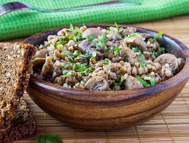 Гречка с вешенками и луком Гречка с вешенками и луком